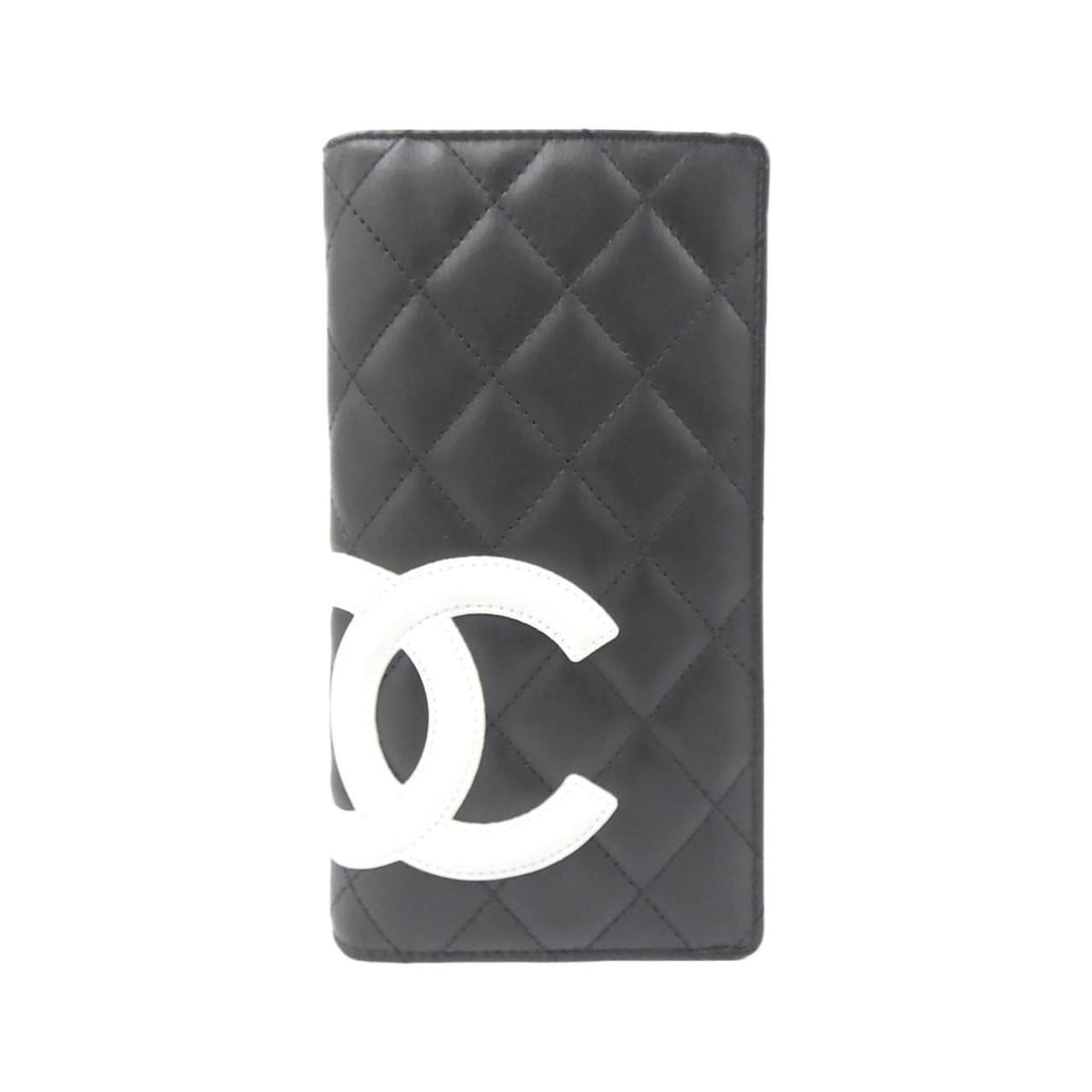 Chanel Cambon Line 26717 Wallet: --- Catalog ---Category: SizeSize (HxWxD): 18.5cm x 10cm x 3cm / 7.28'' x 3.93'' x 1.18''Category: DesignType: Long wallet (bi-fold)Color: Black, WhiteGender: WomenMaterial: Leather Leather/Fur Type: