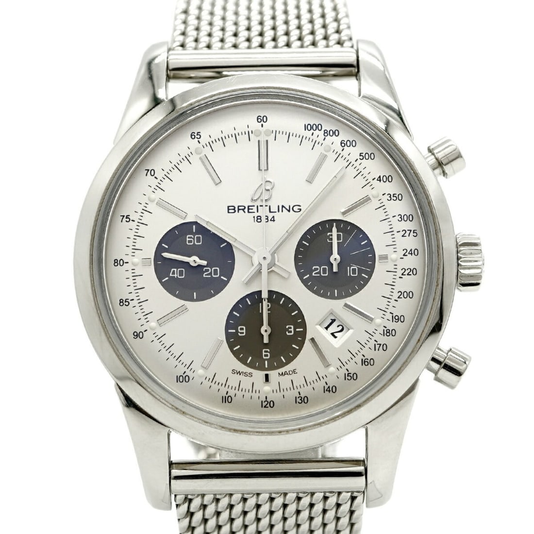 Breitling Transocean AB0152 Silver Dial Men's Watch (1 of 12)