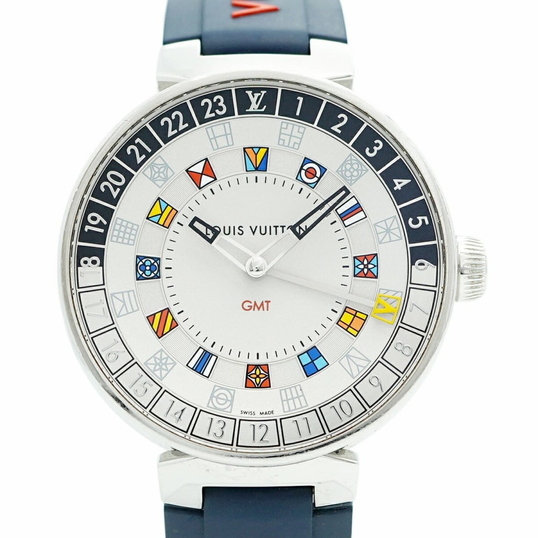 Louis Vuitton Tambour QA096 Silver Dial Men's Watch (1 of 16)