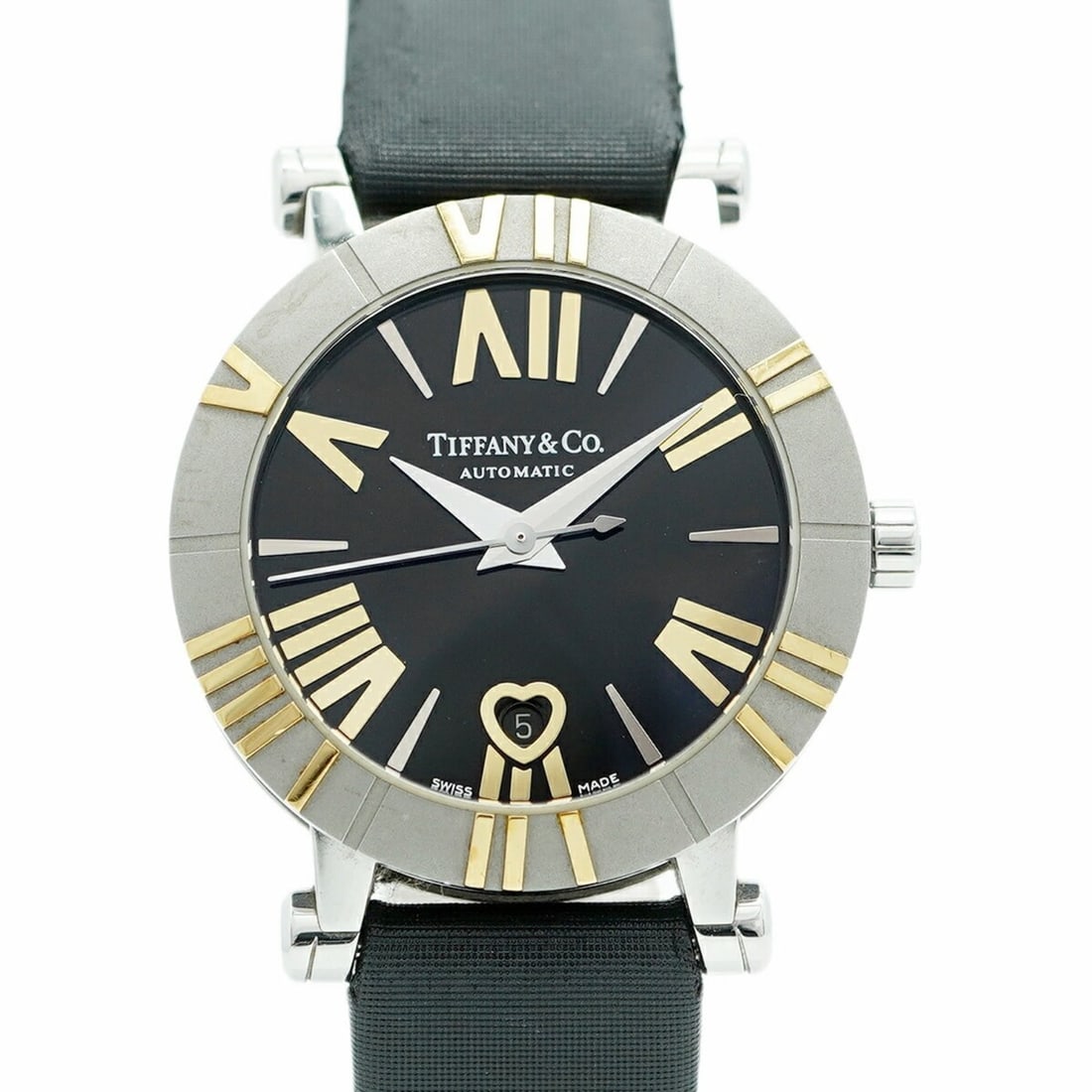 Tiffany Atlas Z1300.68.16A10A41A Black Dial Women's Watch: --- Catalog ---Category: SizeWrist Size: 16.5cm / 6.49''Case Diameter: 30mm / 1.18''Category: DesignType: WristwatchGender: WomenColor (Dial): BlackMaterial (Band): Leather, SatinCategory: GeneralMPN: