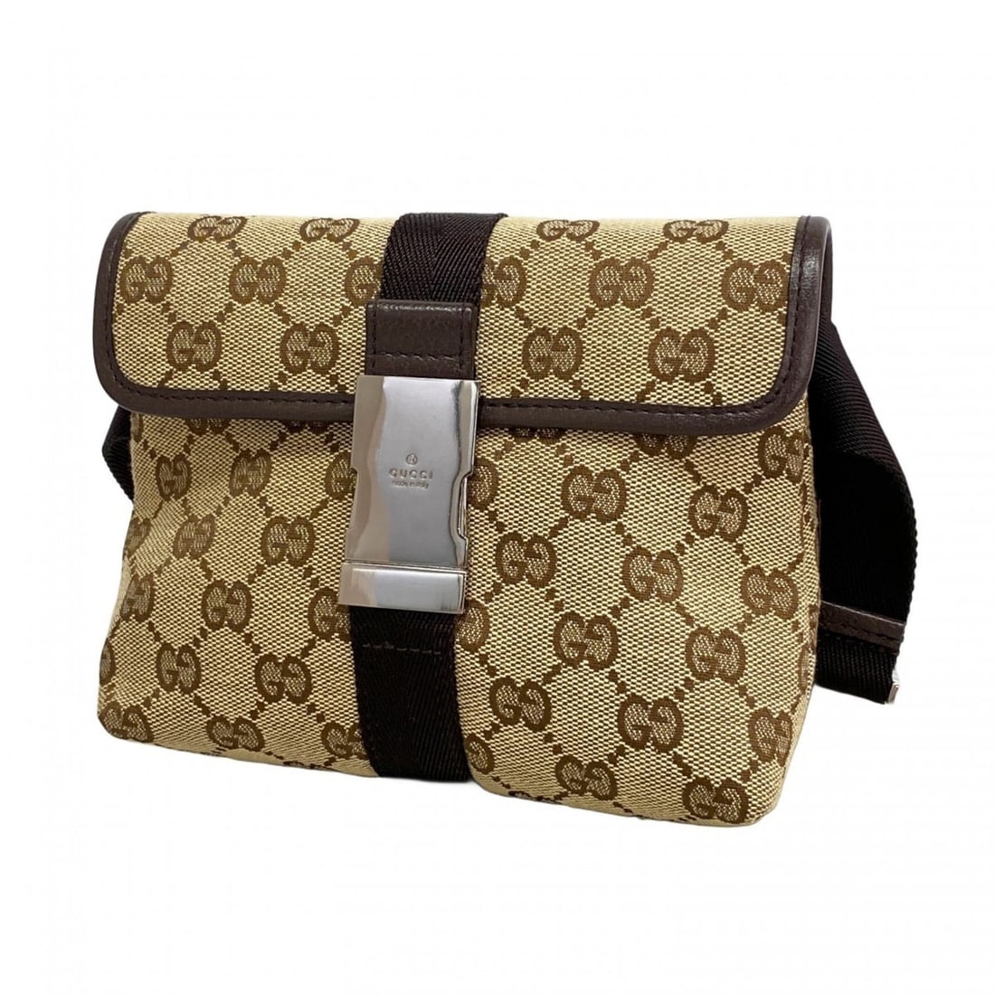 Gucci GG Canvas Waist Bag 131236, Beige/Brown, Men's (1 of 11)
