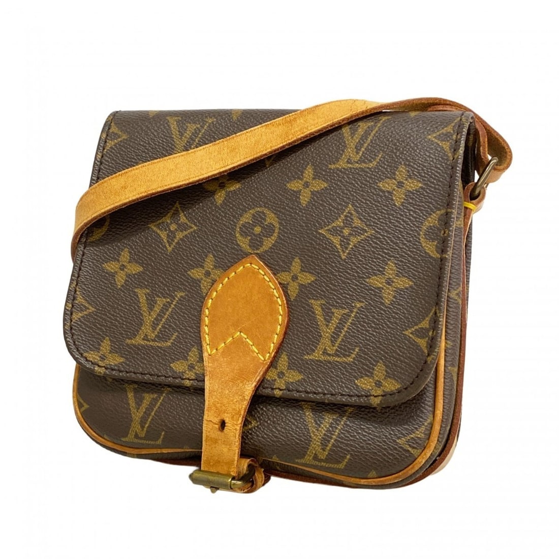 Louis Vuitton Monogram Cartouchiere PM Shoulder Bag M51254 Brown Women's (1 of 12)