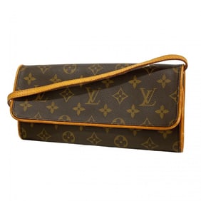 Louis Vuitton Monogram Pochette Twin GM Shoulder Bag M51852 Brown Women's