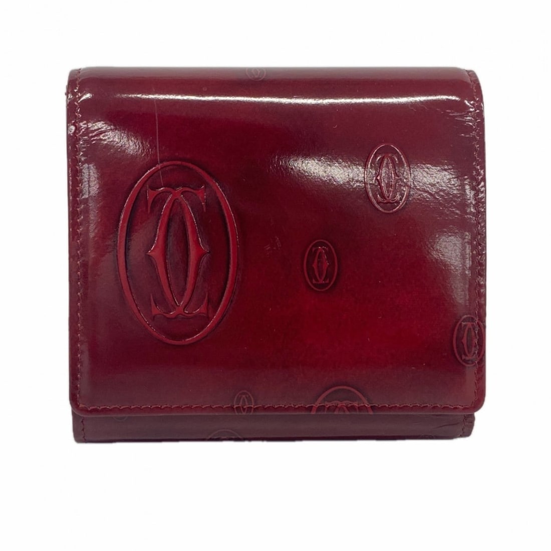 Cartier Tri-fold Wallet Happy Birthday Enamel Bordeaux Women's (1 of 11)