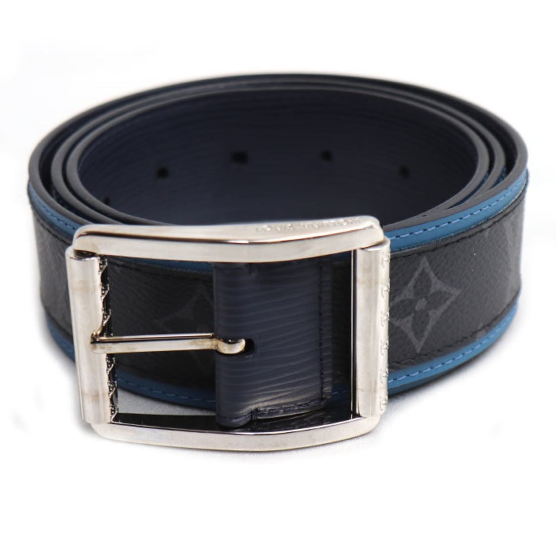 LOUIS VUITTON Men's Santur Reverso Belt Monogram Eclipse MP019 (1 of 10)