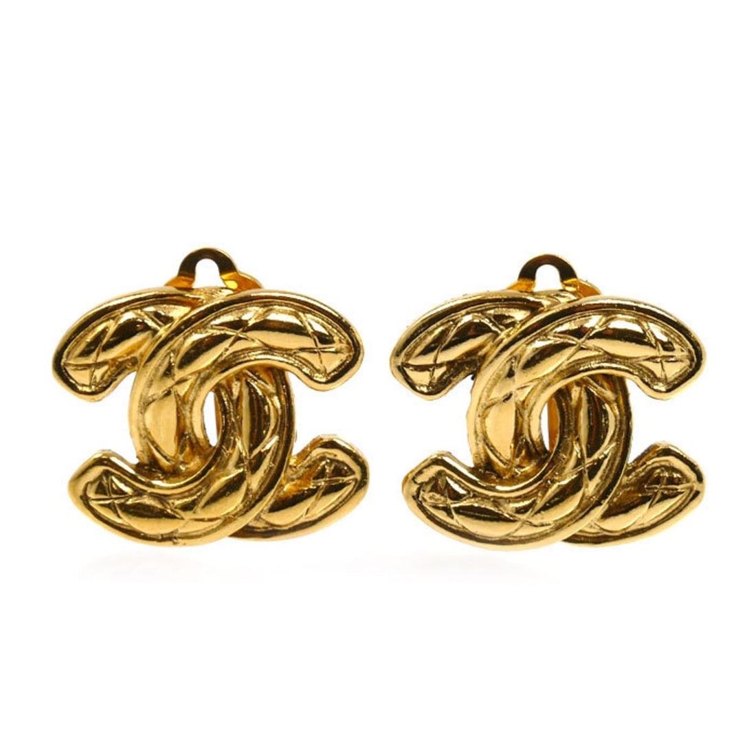CHANEL GP Coco Mark Matelasse Earrings 14.2g Women's: --- Catalog ---Category: SizeSize (HxWxD): 20.00mm x 24.00mm / 0.79'' x 0.94''Category: DesignType: Clip earringsGender: WomenMaterial: Gold platingCategory: GeneralBrand: ChanelCountry of Origin: Fra