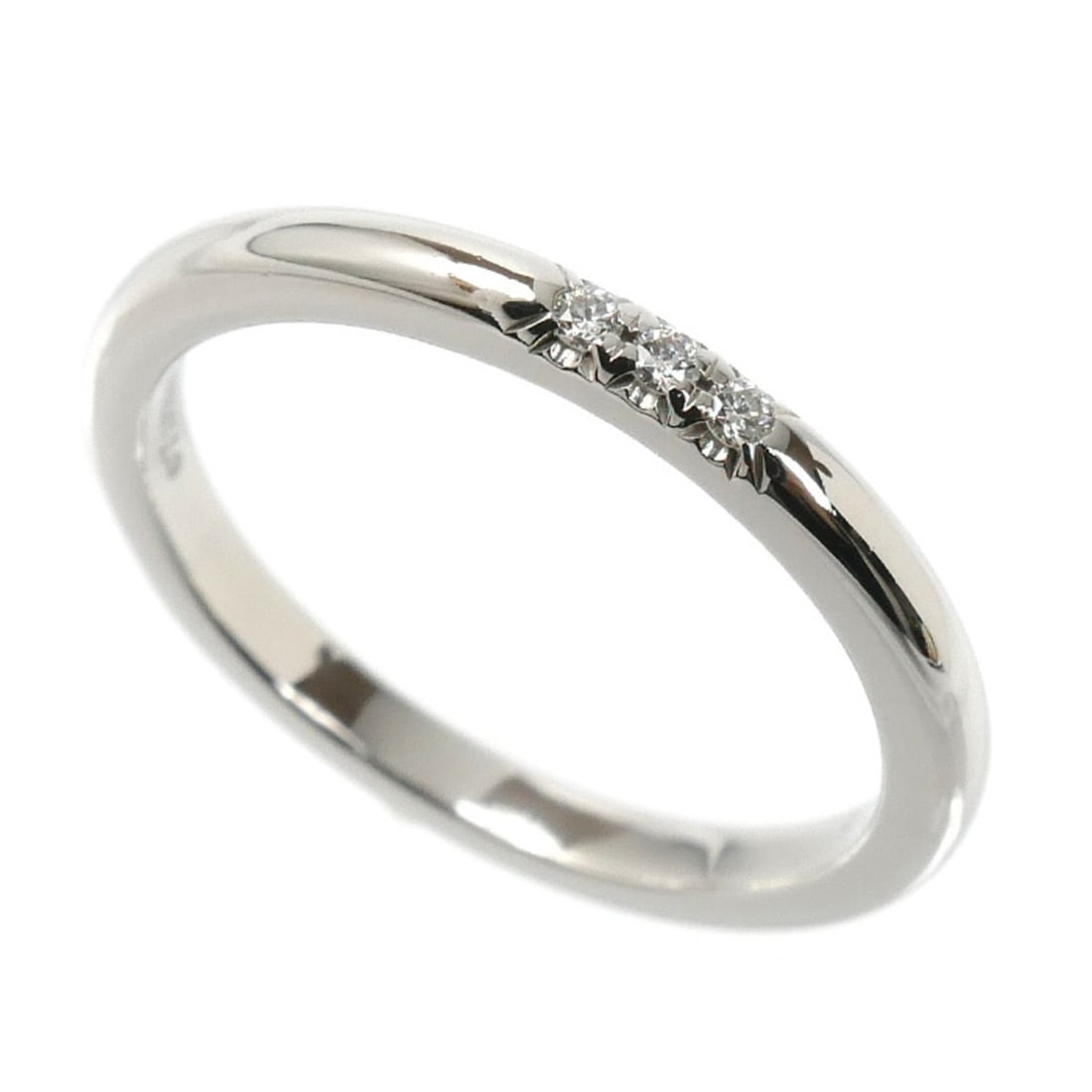 TIFFANY & Co. Tiffany Pt950 Platinum Wedding 3PD Ring, 61000895, 3.5g Diamond, Women's (1 of 20)