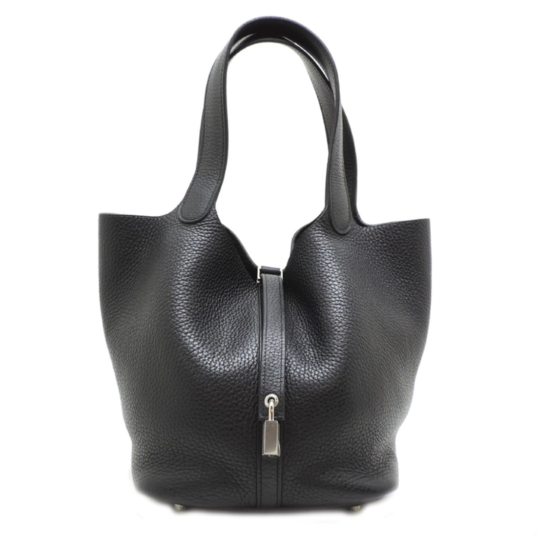 Hermes Hermès Picotin Lock MM A Stamp, 2017, Women's Handbag, Taurillon Clemence Leather, Noir: --- Catalog ---Category: SizeSize (HxWxD): 20cm x 22cm x 18cm / 7.87'' x 8.66'' x 7.08''Category: DesignType: HandbagColor: Black, NoirGender: WomenMaterial: Taurillon clemence leather Category: Gener