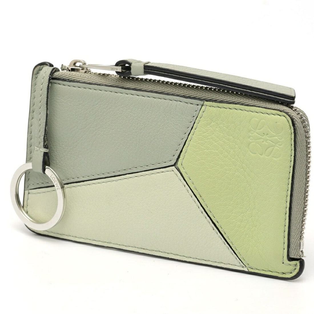 LOEWE Puzzle Coin Card Holder Case C510R50X04 Leather Ash Gray S-159657 (1 of 13)