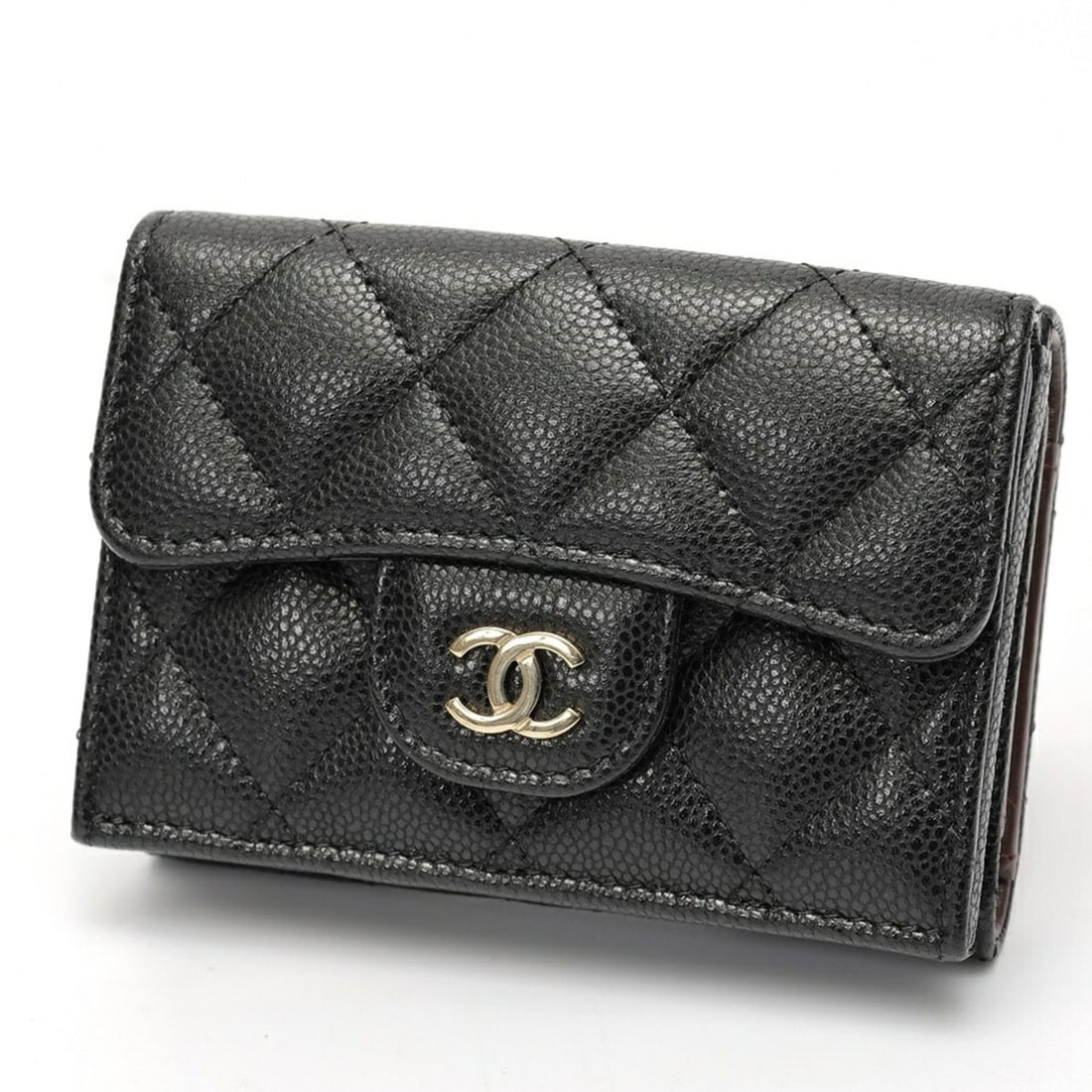 CHANEL Matelasse Small Flap Wallet AP0230 Caviar Skin Black S-159737 (1 of 18)