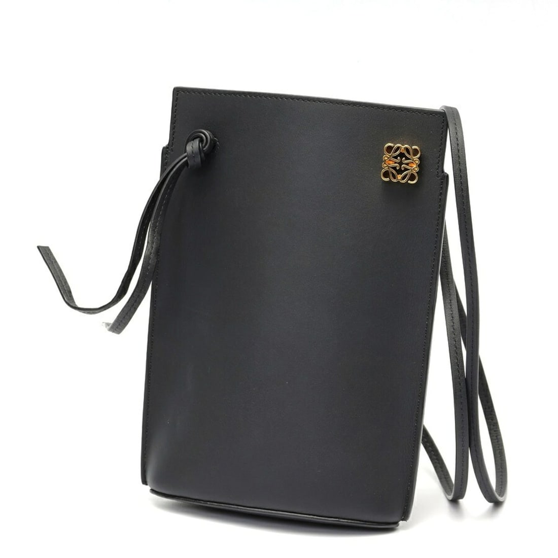 LOEWE Dice Pocket Shoulder Pouch C630R12X01 Classic Calfskin Black S-159668 (1 of 20)
