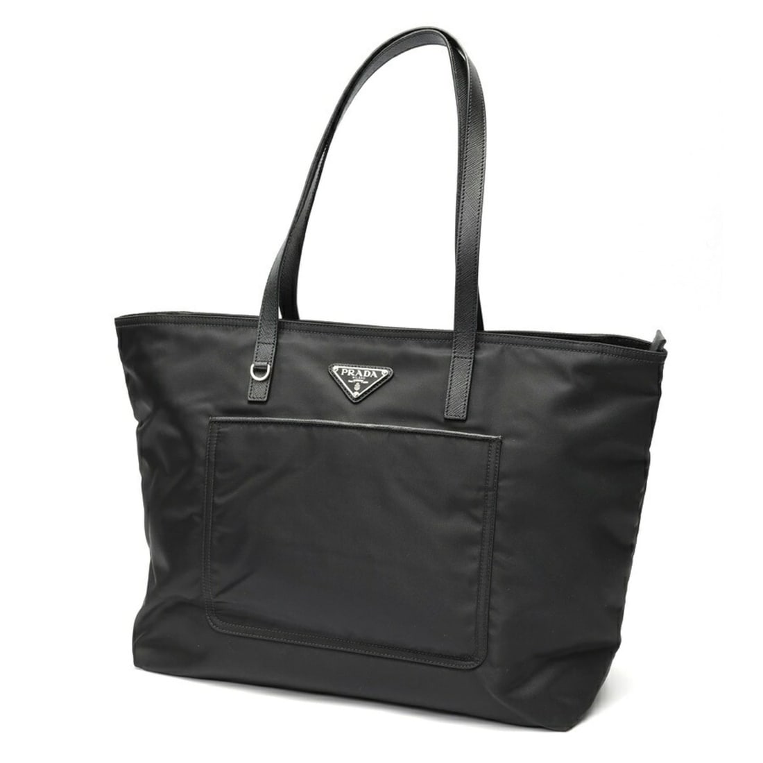 Prada Tote Bag 1BG052 in Nylon and Saffiano Leather, Black (1 of 9)