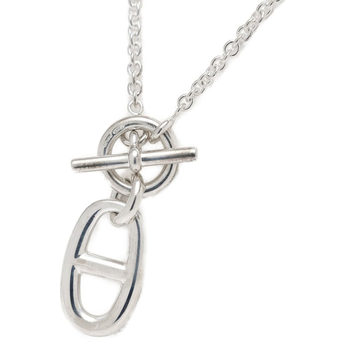 Hermes Chaine d'Ancre Amulet Necklace Ag925 Silver RI-159969: --- Catalog ---Category: SizeNeck Circumference: 40 cm / 15.74''Category: DesignColor: SilverGender: Women,MenMaterial: Silver 925Necklace Type: NecklaceCategory: GeneralBrand: HermesCountry of Origin