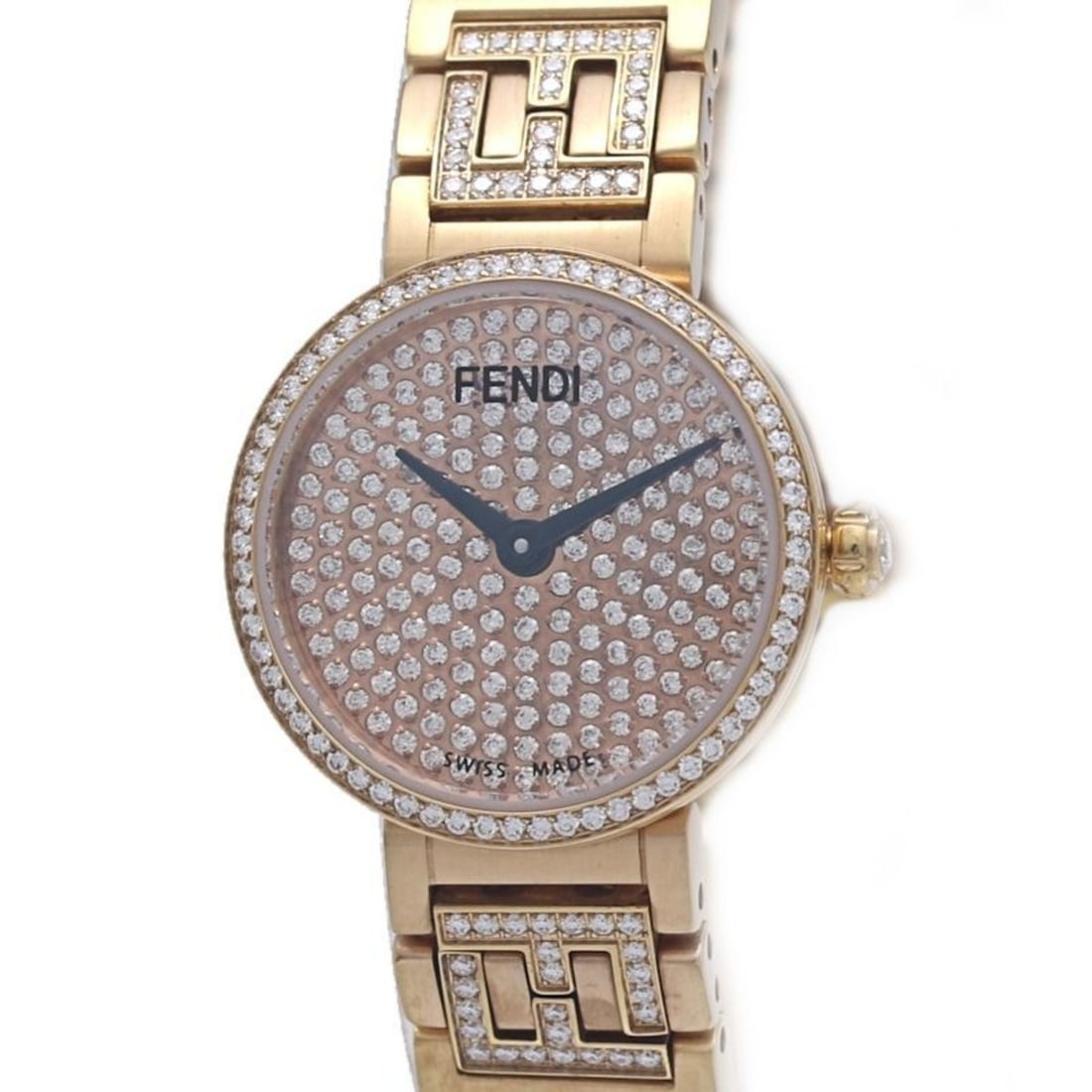 FENDI Forever Diamond Women's Watch, Limited Edition (50 pieces), 010-103-570, 40267: --- Catalog ---Category: SizeWrist Size: 18cm / 7.08''Case Diameter: 19mm / 0.75''Category: DesignType: WristwatchGender: WomenMaterial (Band): Pink gold plated, Stainless steelMaterial (Case): Pink g