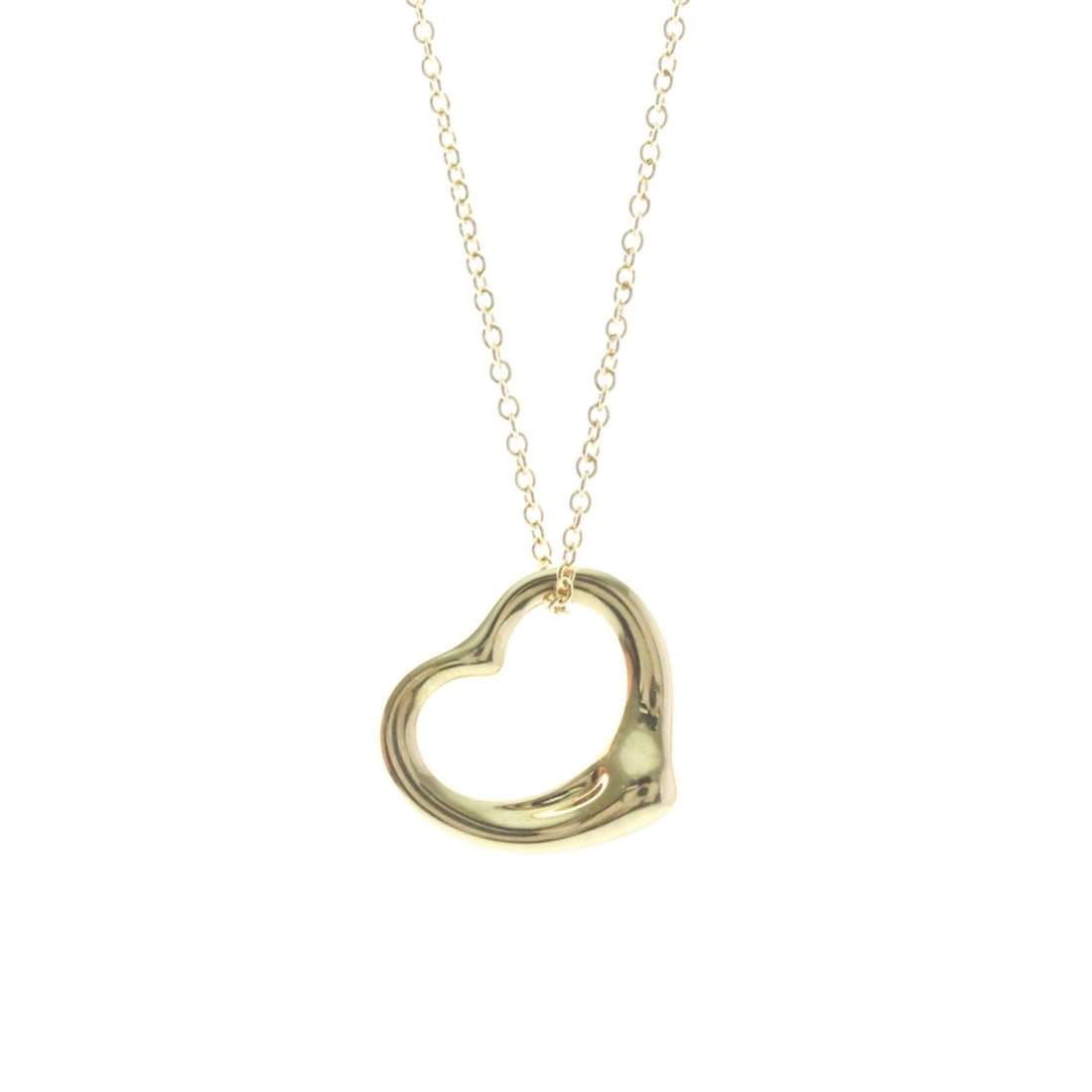 Tiffany Open Heart Yellow Gold (18K) No Stone Men,Women Fashion Pendant Necklace (Gold) (1 of 17)