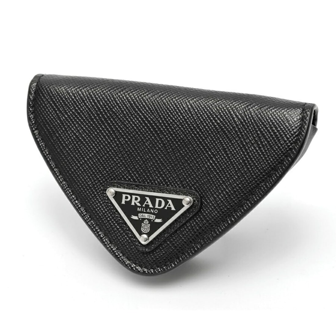 Prada Triangle Coin Case 2MM004 in Saffiano Leather, Black (1 of 19)