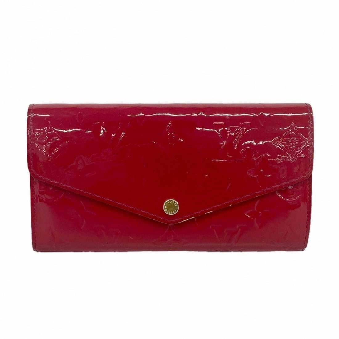 Louis Vuitton Vernis Portefeuille Sarah Long Wallet M90154 Rose Indigo Women's (1 of 14)