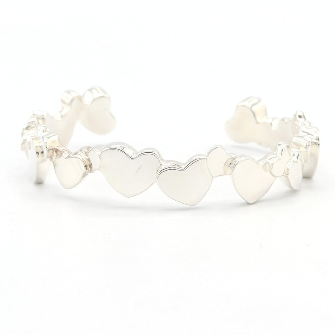 Tiffany & Co. Paloma Picasso Modern Heart Sterling Silver 925 Bracelet Cuff for Women, TIFFANY CO: --- Catalog ---Category: SizeLength: 16cm / 6.29''Category: DesignType: BangleGender: WomenMaterial: Sterling silver 925Category: GeneralBrand: Tiffany--- Item List ---Section: ConditionRanking: Rank