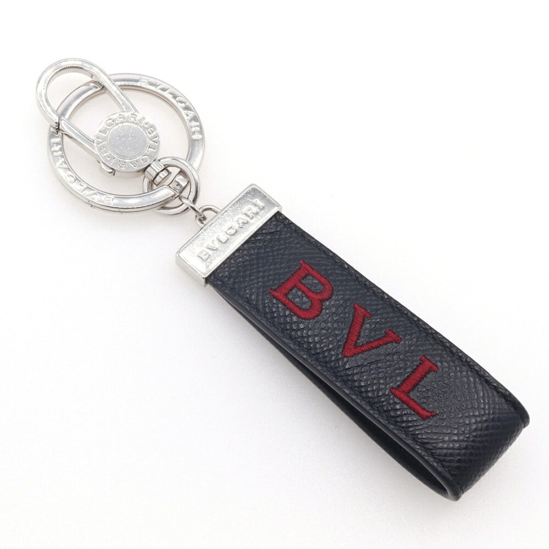 BVLGARI MAN Keychain 290854 Black Leather Key Ring Accessory Bag Charm Men's: --- Catalog ---Category: DesignType: KeyringColor: BlackGender: MenMaterial: LeatherCategory: GeneralBrand: BvlgariCountry of Origin: Italy--- Item List ---Section: ConditionRanking: Rank A Used - A f