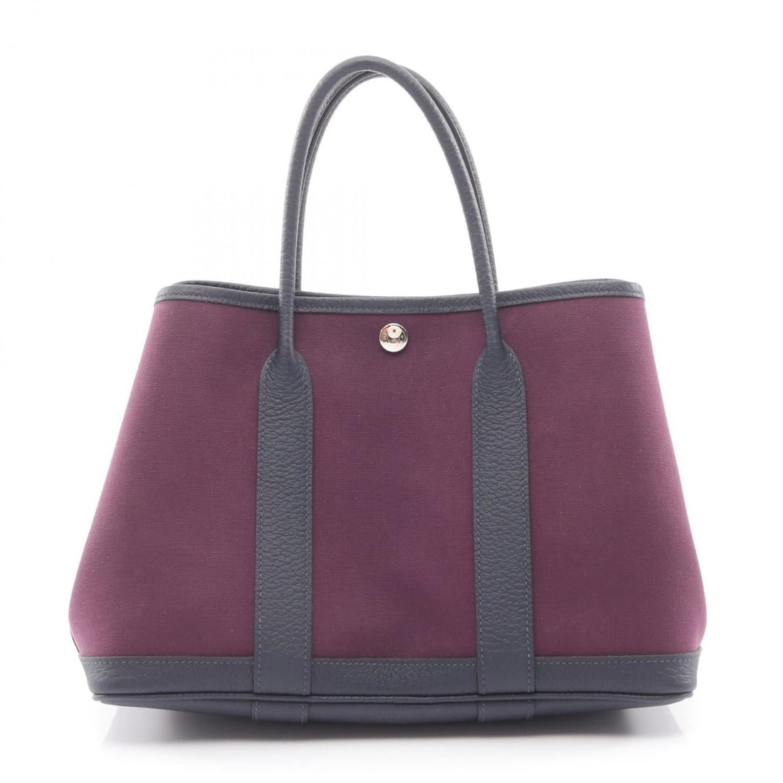 Hermes Hermès Garden Party TPM Tote Bag, Handbag, Canvas and Leather, Toile Officier Negonda,: --- Catalog ---Category: SizeSize (HxWxD): 21cm x 30cm x 14cm / 8.26'' x 11.81'' x 5.51''Category: DesignType: Handbag, Tote bagColor: Blue nuit, Cassis, Navy, PurpleGender: WomenMaterial: Toile offic