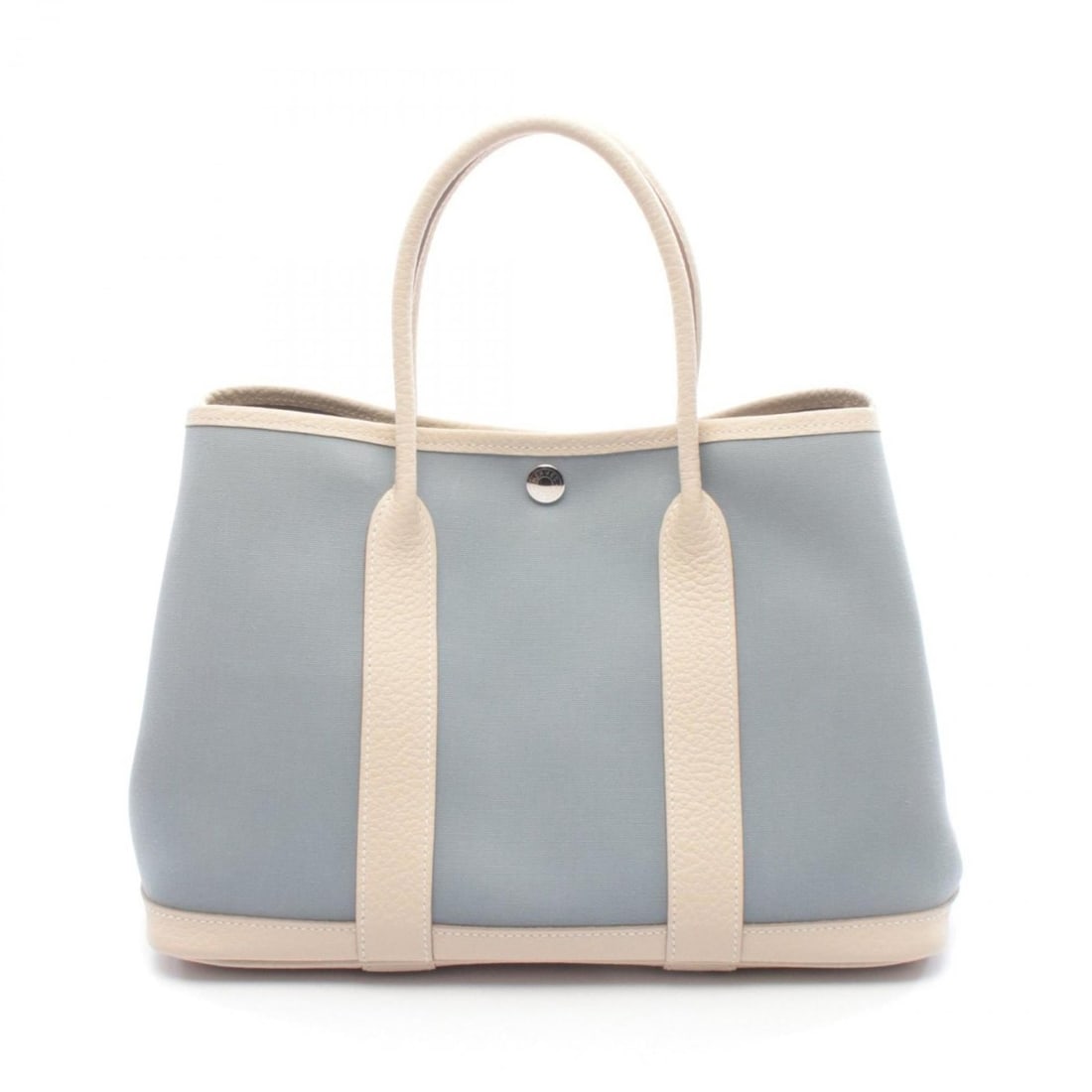 Hermes Hermès Garden Party TPM Tote Bag, Leather and Canvas, Toile Officier, Women's, Blue Ivory: --- Catalog ---Category: SizeSize (HxWxD): 21cm x 30cm x 14cm / 8.26'' x 11.81'' x 5.51''Category: DesignType: Handbag, Tote bagColor: Blue, IvoryGender: WomenMaterial: Toile officier , Leather , Canv