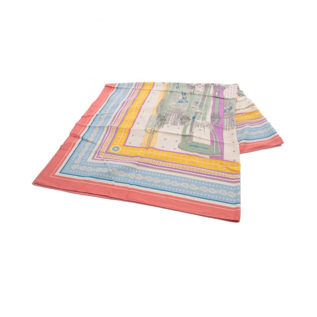 Hermes Hermès Carre Jean 140 SELLE DE DIGNITAIRE Scarf/Muffler, Silk/Cashmere, Women's, (1 of 17)