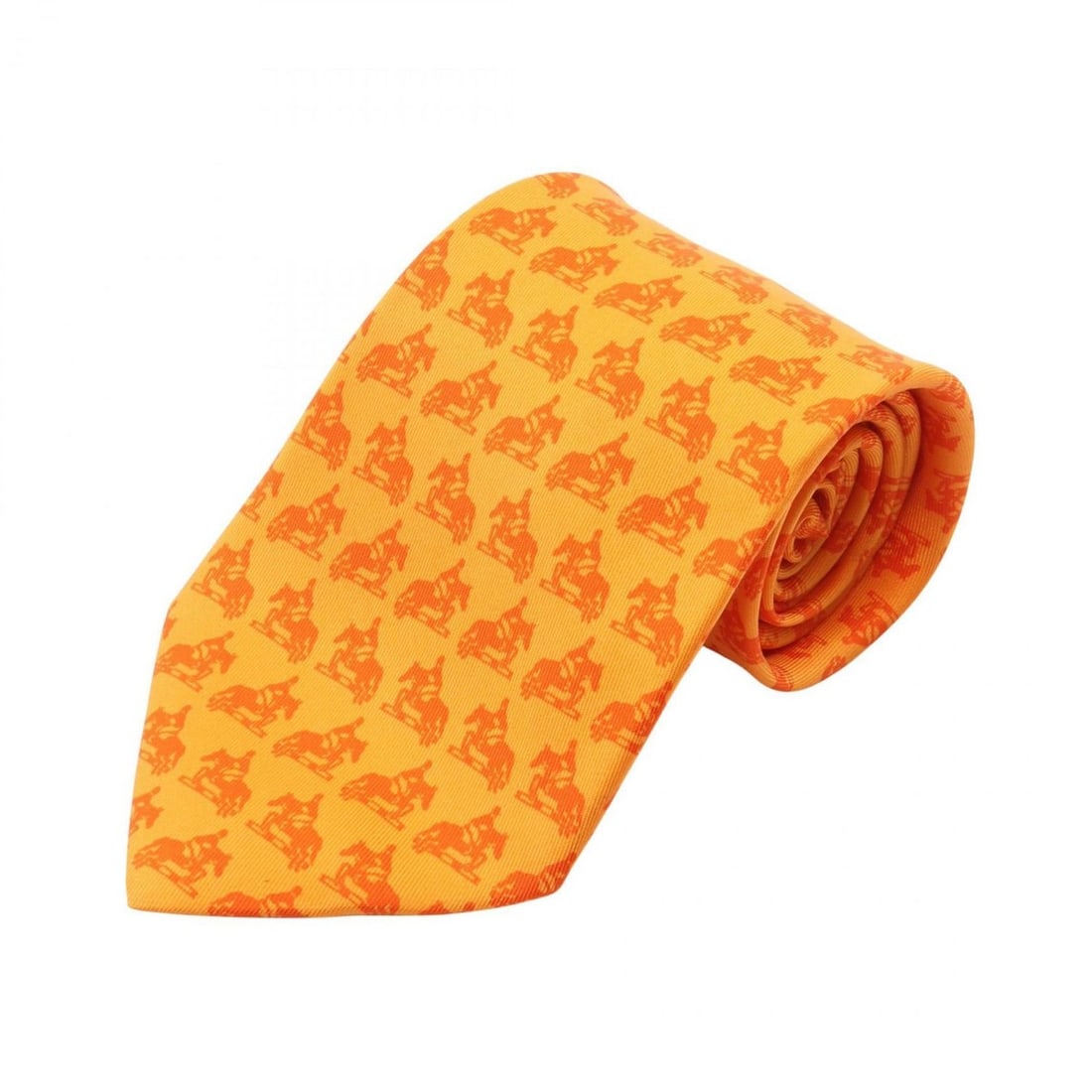 Hermes Hermès silk tie for men, orange (1 of 16)