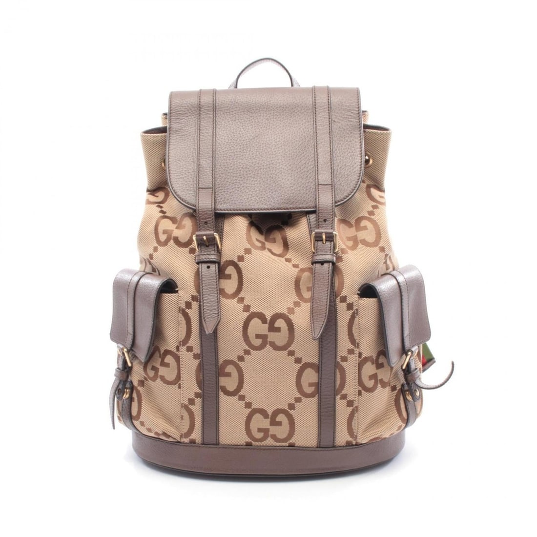Gucci Jumbo GG Backpack/Handbag, Canvas and Leather, Men's Women's, Beige Brown, 678829: --- Catalog ---Category: SizeSize (HxWxD): 45cm x 34.5cm x 12cm / 17.71'' x 13.58'' x 4.72''Category: DesignType: BackpackColor: Beige, BrownGender: Men,WomenMaterial: Canvas , Leather Category: Gener