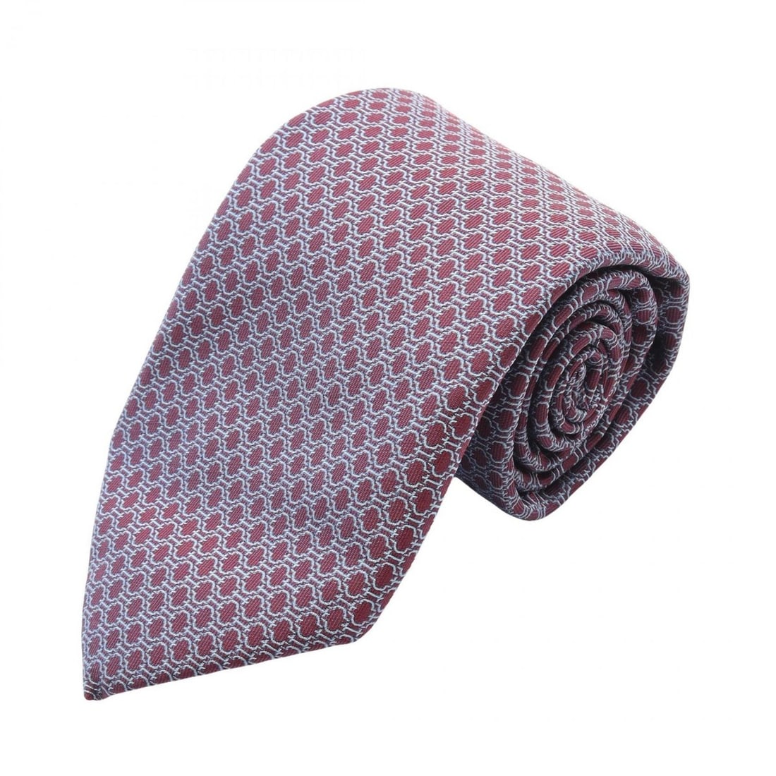 Hermes Hermès silk tie for men in burgundy and blue. (1 of 11)