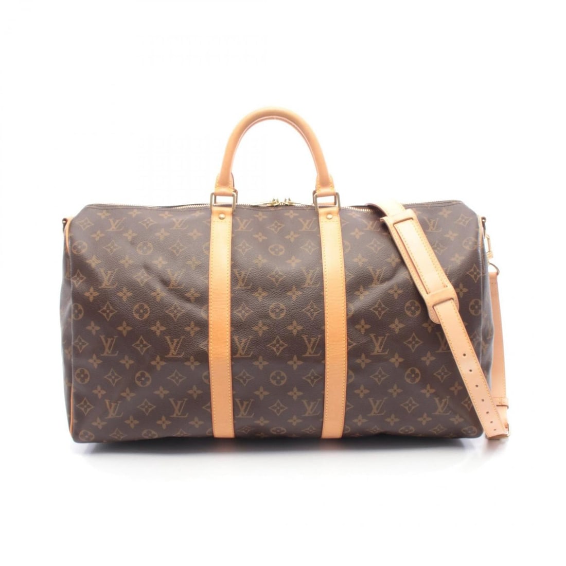Louis Vuitton Keepall Bandouliere 50 Boston Bag, Handbag, Coated Canvas and Leather, Monogram, Men's: --- Catalog ---Category: SizeSize (HxWxD): 30cm x 50cm x 22cm / 11.81'' x 19.68'' x 8.66''Category: DesignType: Boston bag, HandbagColor: BrownGender: Men,WomenMaterial: Coated canvas , Leather Catego