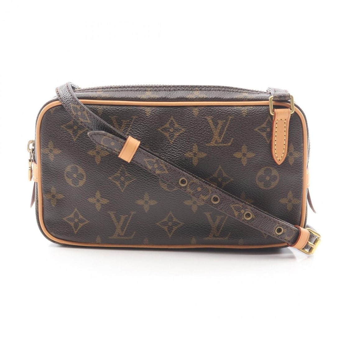 Louis Vuitton Marly Bandouliere Shoulder Bag/Handbag in Coated Canvas and Leather with Monogram: --- Catalog ---Category: SizeSize (HxWxD): 12cm x 22cm x 4cm / 4.72'' x 8.66'' x 1.57''Category: DesignType: Handbag, Shoulder bagColor: BrownGender: WomenMaterial: Coated canvas , Leather Category: G