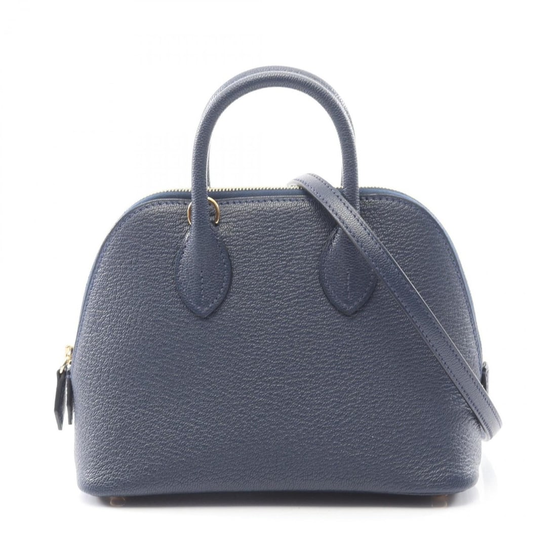 Hermes Hermès Bolide 1923 Mini Handbag, Leather Chevre, Women's, Navy Blue (1 of 20)