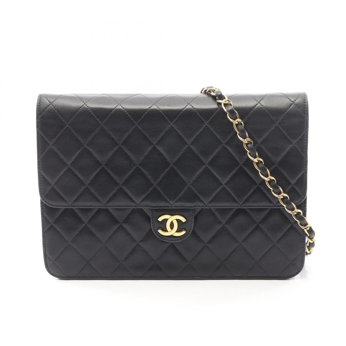 CHANEL Matelasse Shoulder Bag/Handbag in Lambskin Leather, Women's, Black: --- Catalog ---Category: SizeSize (HxWxD): 18.5cm x 25cm x 8cm / 7.28'' x 9.84'' x 3.14''Category: DesignType: Handbag, Shoulder bagColor: BlackGender: WomenMaterial: Leather Hardware Color: GoldLeath