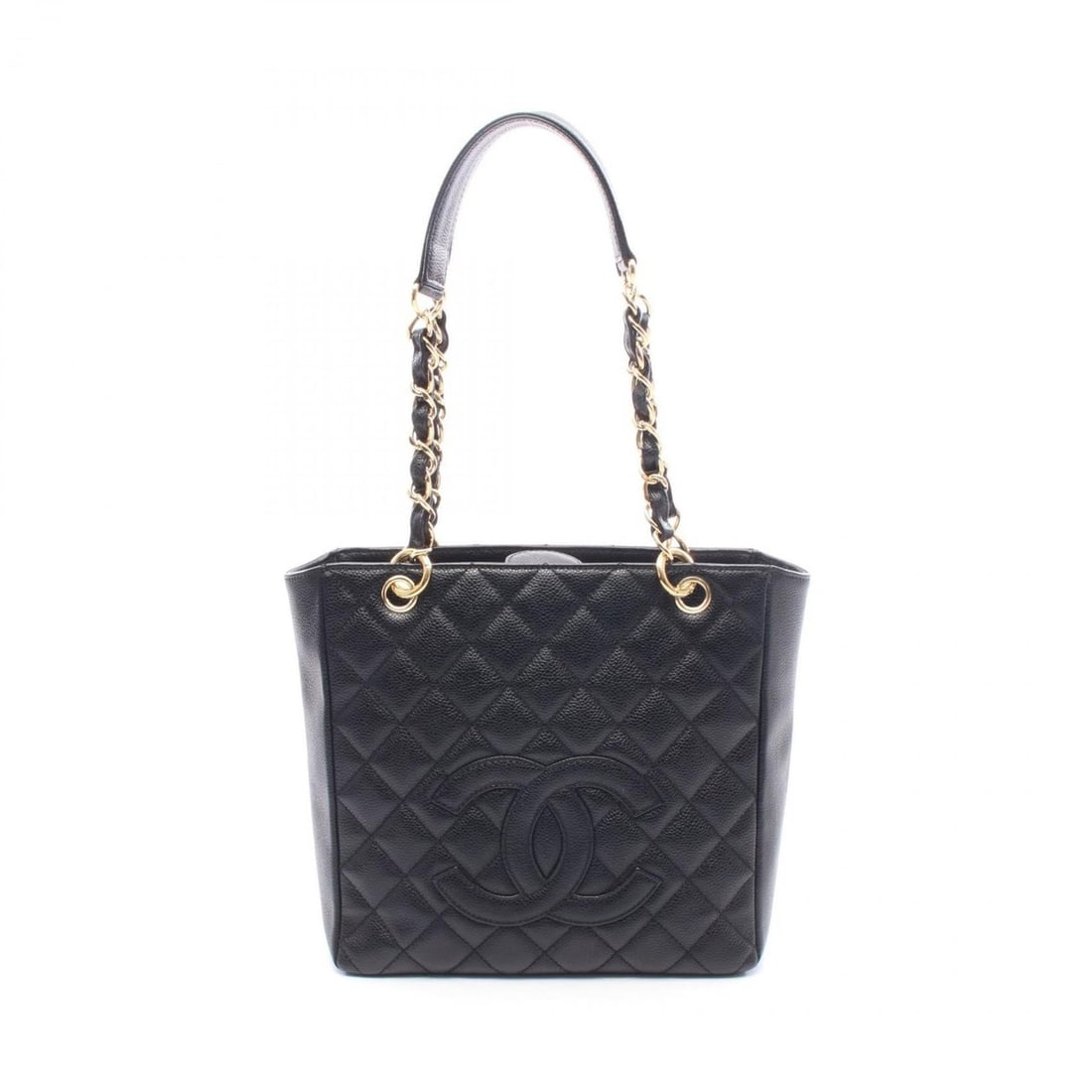 CHANEL Matelasse PST Tote Bag, Handbag, Leather, Grained Calfskin, Women's, Black: --- Catalog ---Category: SizeSize (HxWxD): 24cm x 24cm x 8cm / 9.44'' x 9.44'' x 3.14''Category: DesignType: Handbag, Tote bagColor: BlackGender: WomenMaterial: Leather Hardware Color: GoldCategory: G