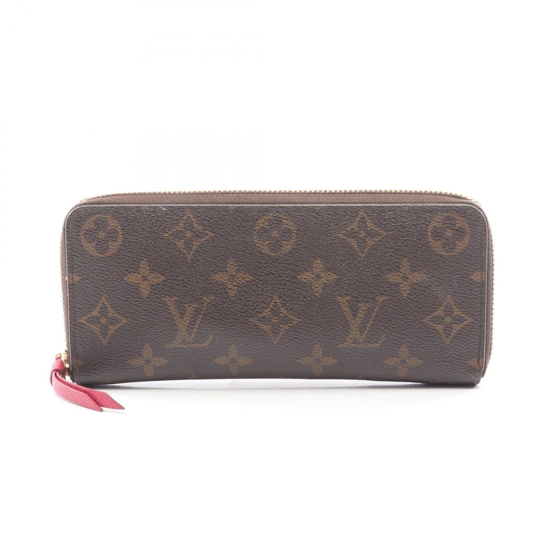 Louis Vuitton Portefeuille Clemence Round Long Wallet, Leather, Monogram, Women's, Brown and Pink,: --- Catalog ---Category: SizeSize (HxWxD): 8.5cm x 19.5cm x 2cm / 3.34'' x 7.67'' x 0.78''Category: DesignType: Long wallet (bi-fold)Color: Brown, Fuchsia, PinkGender: WomenMaterial: Monogram , Leathe