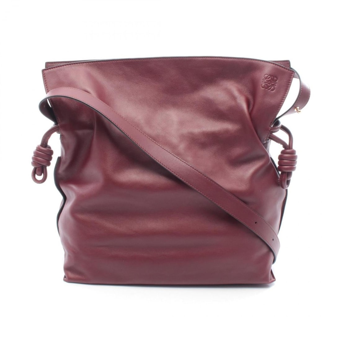 LOEWE Flamenco Clutch Large Shoulder Bag/Handbag Leather Women's Bordeaux: --- Catalog ---Category: SizeSize (HxWxD): 33cm x 31cm x 13cm / 12.99'' x 12.2'' x 5.11''Category: DesignType: Handbag, Shoulder bagColor: BordeauxGender: WomenMaterial: Leather Category: GeneralBrand
