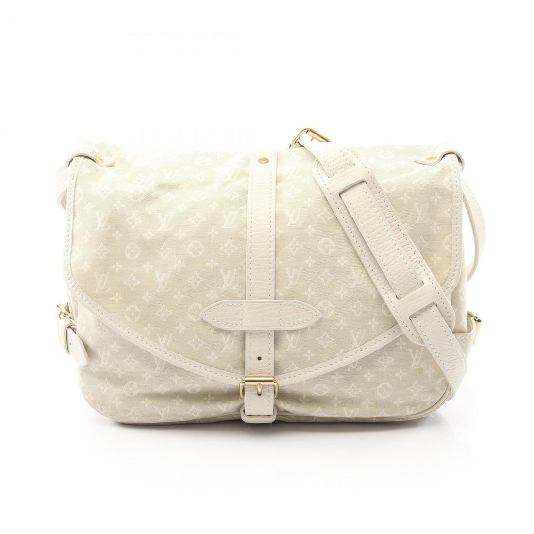 Louis Vuitton Saumur Shoulder Bag/Handbag in Monogram Mini Lan Canvas and Leather, Women's, Ivory,: --- Catalog ---Category: SizeSize (HxWxD): 21cm x 28cm / 8.26'' x 11.02''Category: DesignType: Handbag, Shoulder bagColor: IvoryGender: WomenMaterial: Canvas , Monogram Mini , Leather Category: Genera