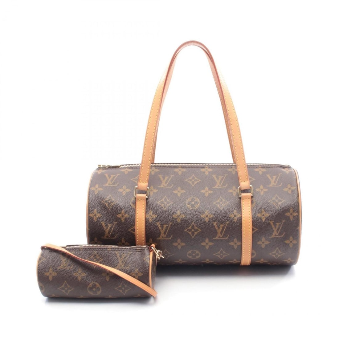 Louis Vuitton Papillon 30 Handbag, Coated Canvas and Leather, Monogram, Women's, Brown, M51385 (1 of 13)