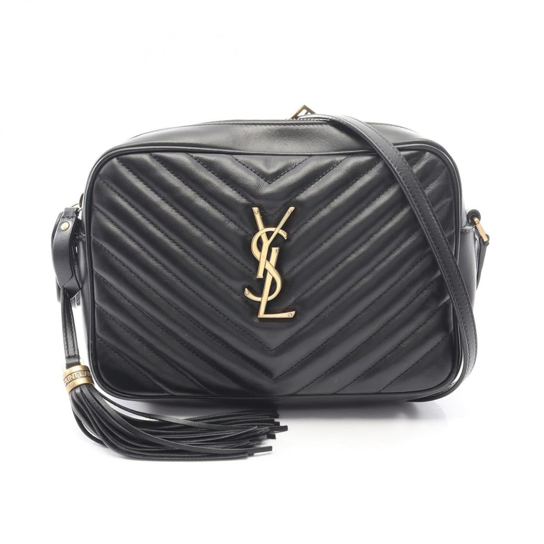 Yves Saint Laurent Saint Laurent Paris LOU shoulder bag, handbag, leather, women's, black (1 of 18)