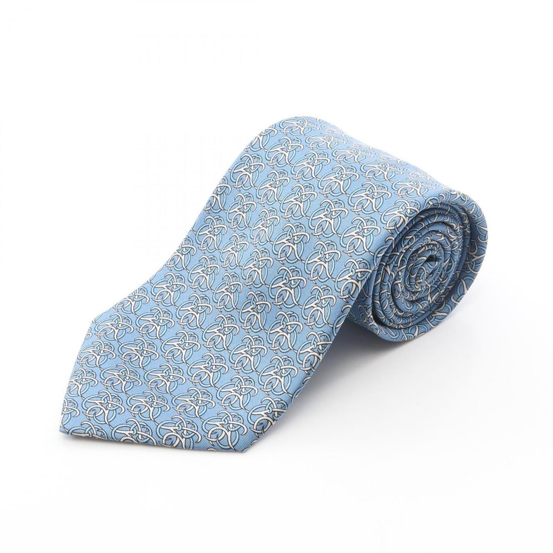 Hermes HERMES silk tie, men's, blue (1 of 10)