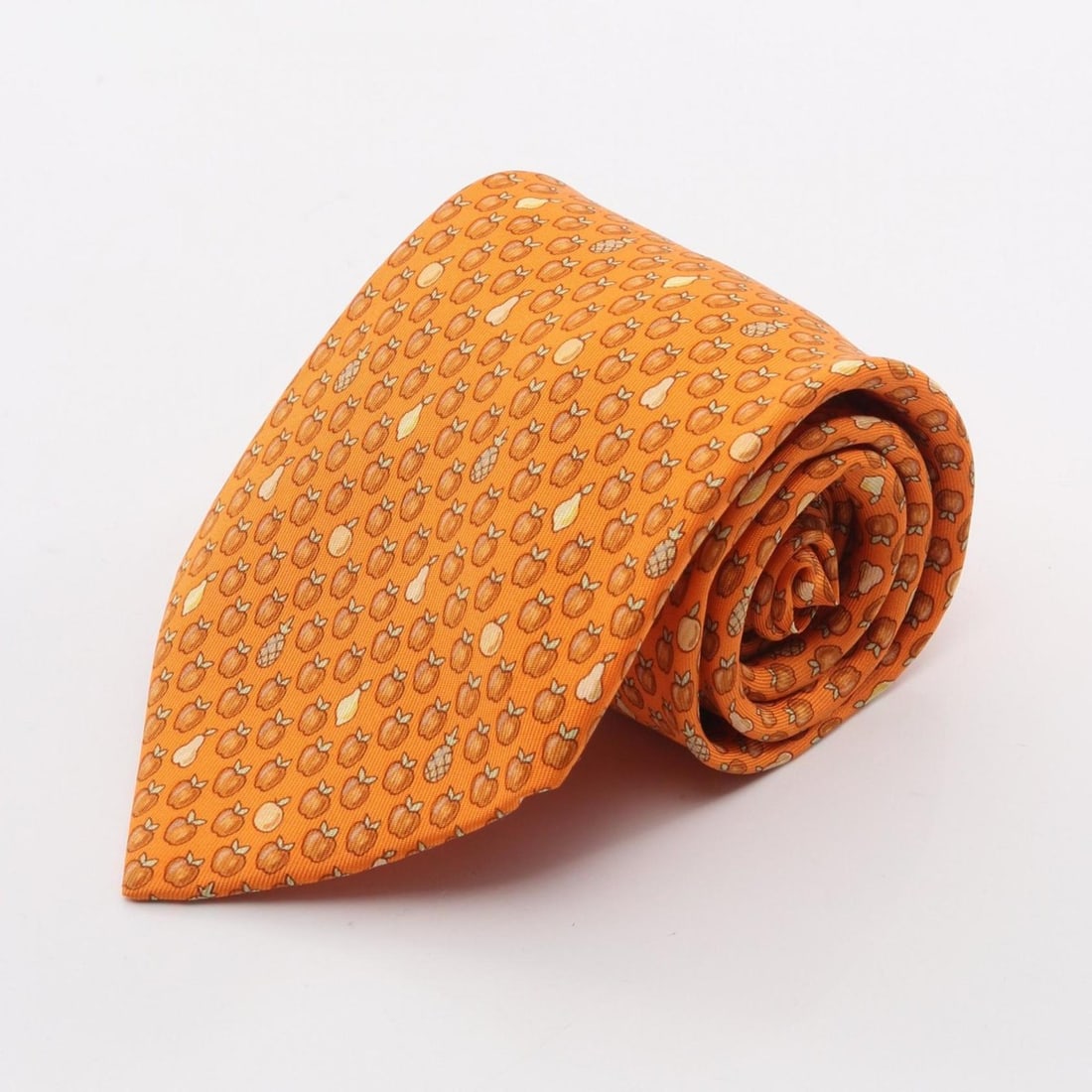 Hermes Hermès silk tie for men, orange (1 of 20)