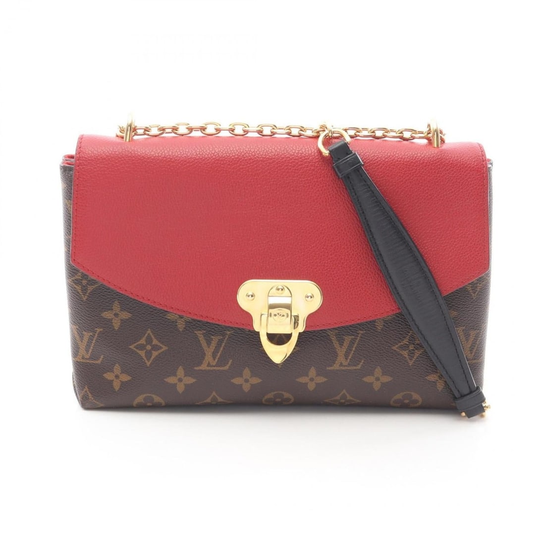 Louis Vuitton Saint Placide Shoulder Bag/Handbag in Coated Canvas and Leather with Monogram Design,: --- Catalog ---Category: SizeSize (HxWxD): 17.5cm x 24.5cm x 7cm / 6.88'' x 9.64'' x 2.75''Category: DesignType: Handbag, Shoulder bagColor: Brown, Cerise, Red colorGender: WomenMaterial: Coated canva
