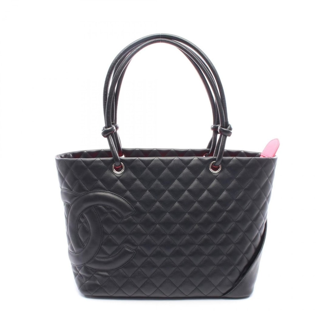 CHANEL Cambon Line Large Tote Bag, Leather Handbag, Women's, Black: --- Catalog ---Category: SizeSize (HxWxD): 25cm x 30cm x 15cm / 9.84'' x 11.81'' x 5.9''Category: DesignType: Handbag, Tote bagColor: BlackGender: WomenMaterial: Leather Category: GeneralBrand: Chanel