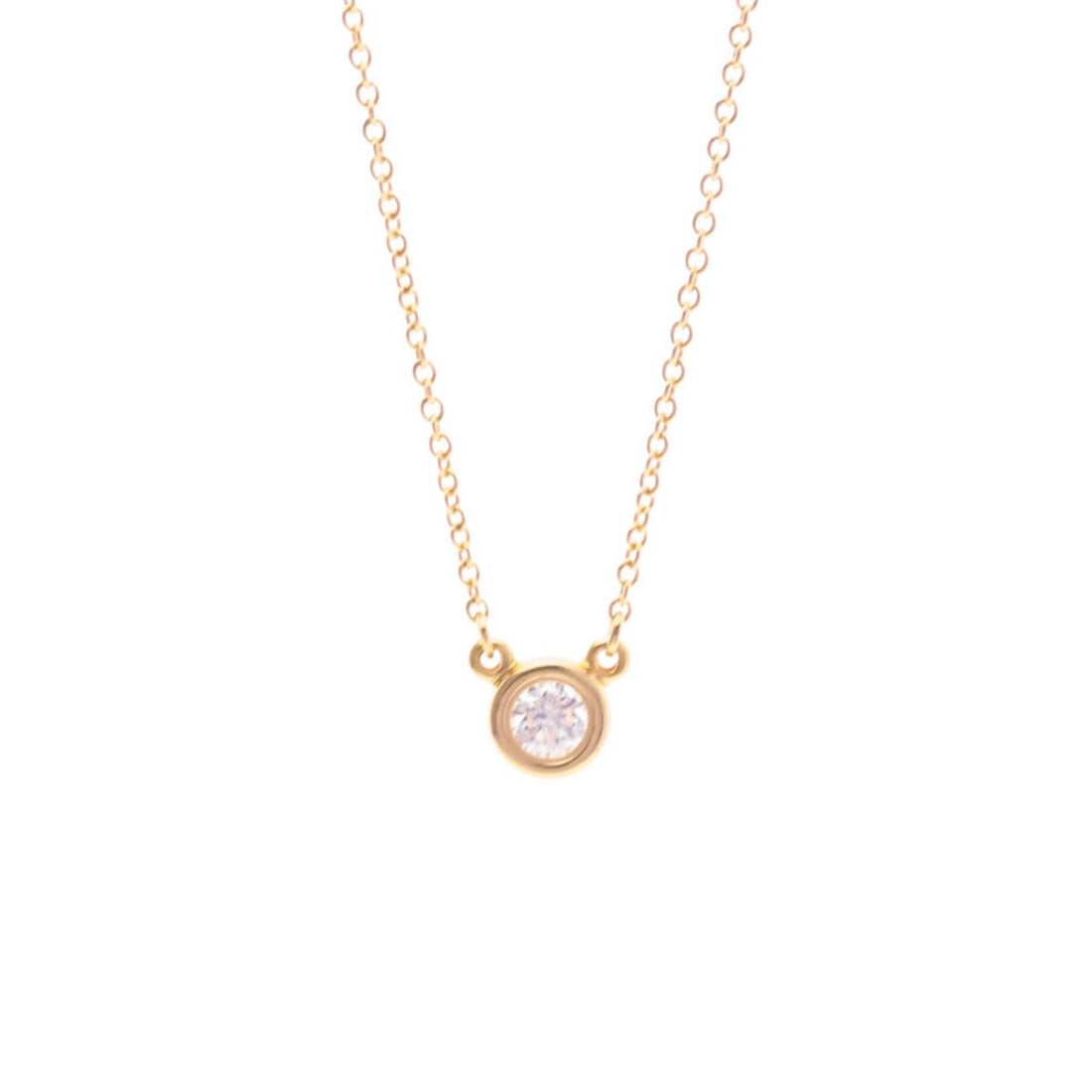 Tiffany Diamonds By The Yard Pink Gold (18K) Diamond Men,Women Fashion Pendant Necklace (Pink Gold): --- Catalog ---Category: SizeWeight: 2.4g / 0.08oz.Pendant Size: 5.8mm x 5.8mm / 0.22'' x 0.22''Neck Circumference: 37 cm / 14.56''Category: DesignColor: Pink goldMetal: GoldStone: DiamondStyle: Fashi