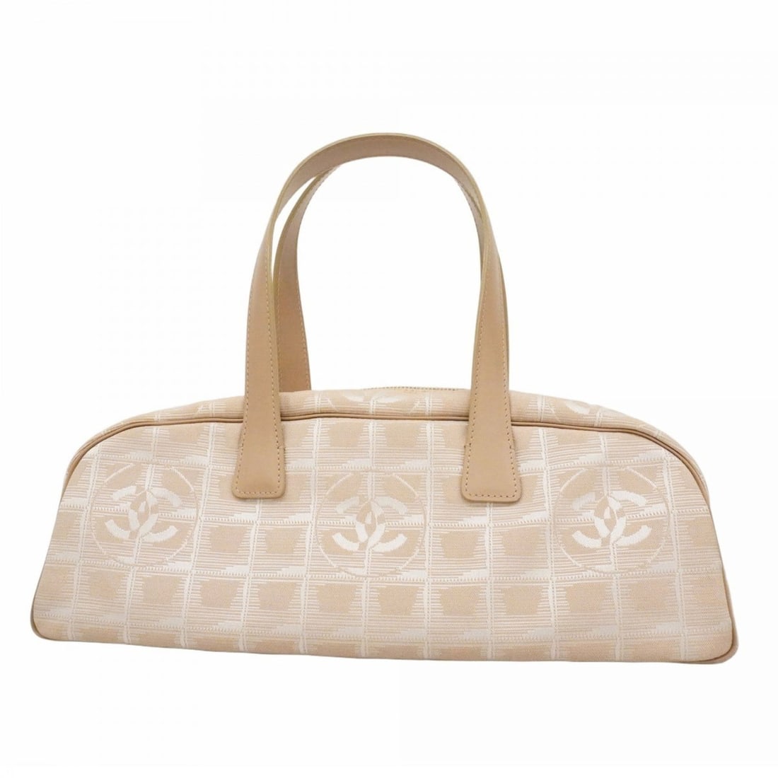 Chanel New Travel Nylon Tote Bag, Beige, Silver, Champagne, Women's (1 of 18)