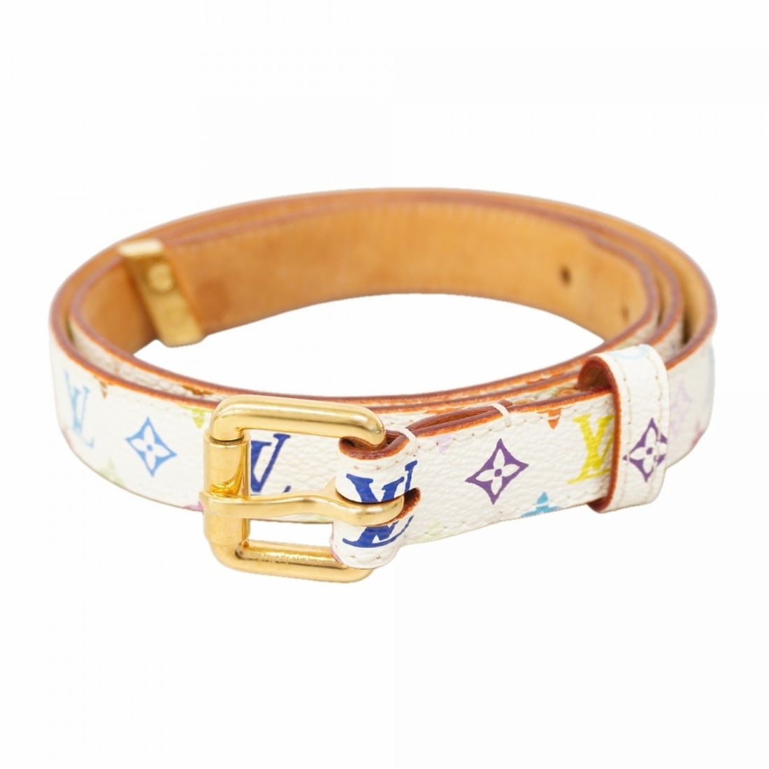 Louis Vuitton Monogram Multicolore Carre Belt M9272, Bron, Women's: --- Catalog ---Category: SizeLength: 74cm - 84cm / 29.13'' - 33.07''Category: DesignType: Standard beltGender: WomenCategory: GeneralMPN: M9272Brand: Louis Vuitton--- Item List ---Section: ConditionRa