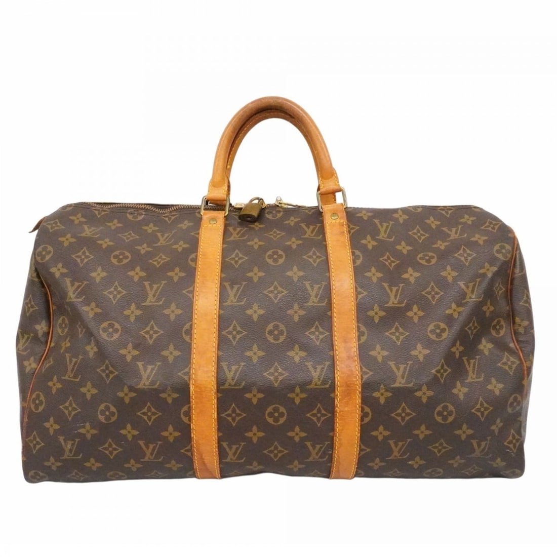 Louis Vuitton Monogram Keepall 50 Boston Bag M41426 Brown Men's and Women's (1 of 20)