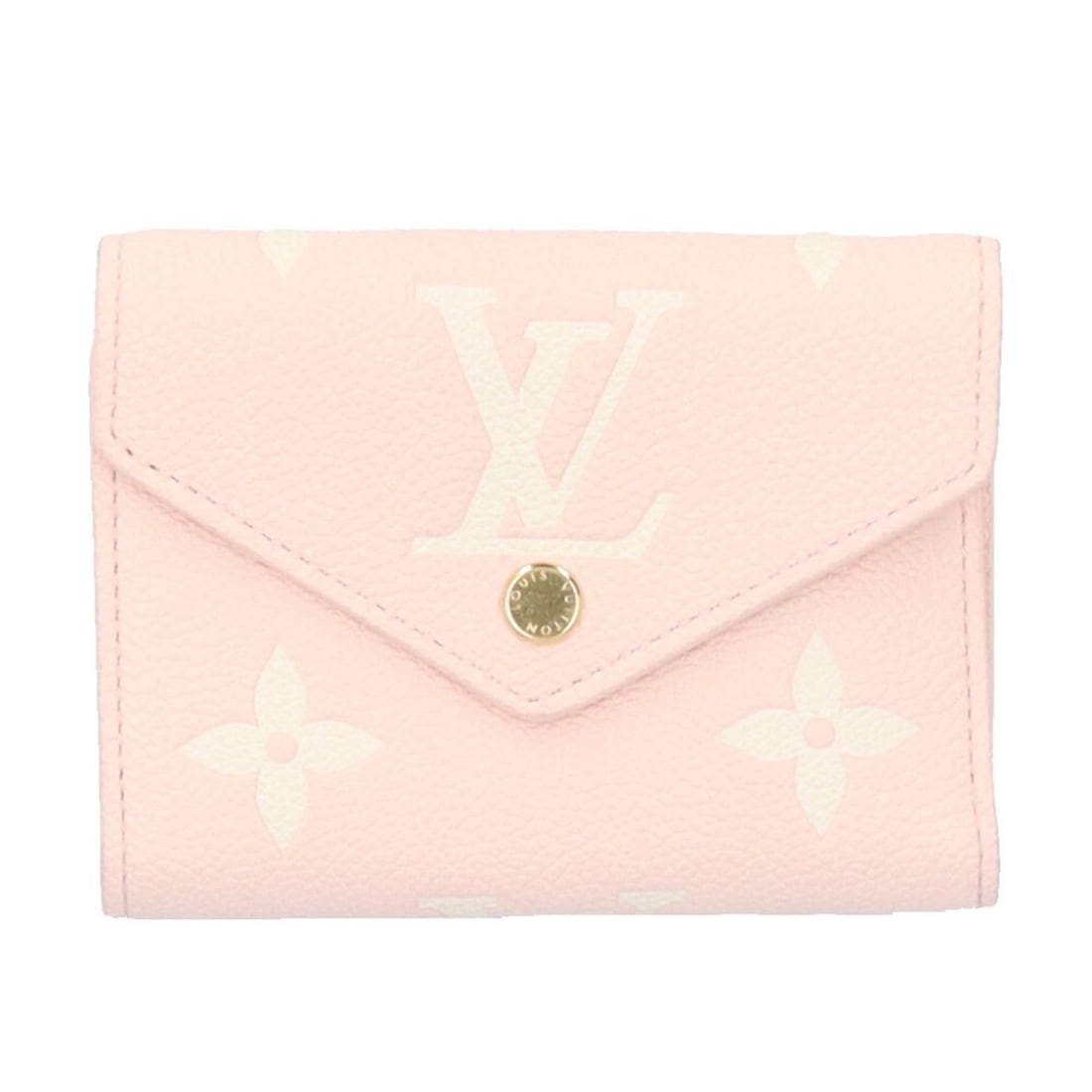 Pre-owned Louis Vuitton Portefeuille Victorine Two-Tone Monogram Empreinte Tri-fold Wallet, M81728, (1 of 15)