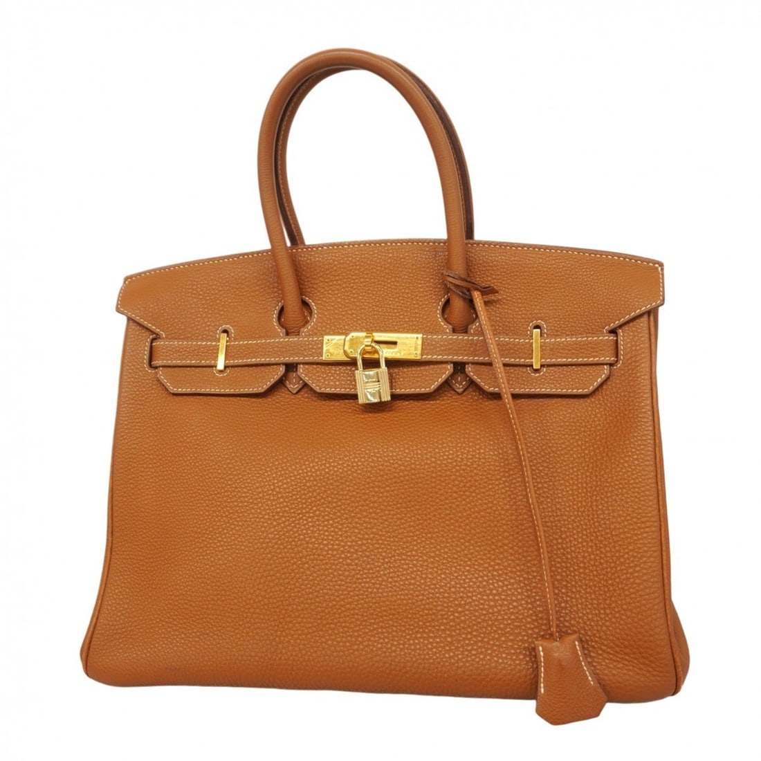 Hermes Hermès Birkin 35 Handbag in Taurillon Clemence Leather, Gold, with G Stamp, Women's, (1 of 17)