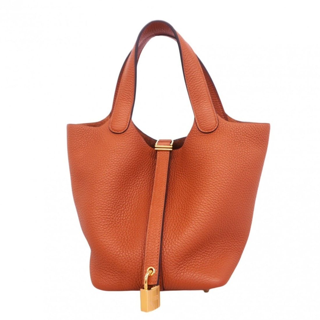 Hermes Hermès Picotin Lock PM Handbag in Taurillon Clemence Leather, Brick Leather with U Stamp, (1 of 9)